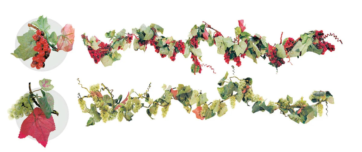 9' Grape Garland - 30 Small Clusters