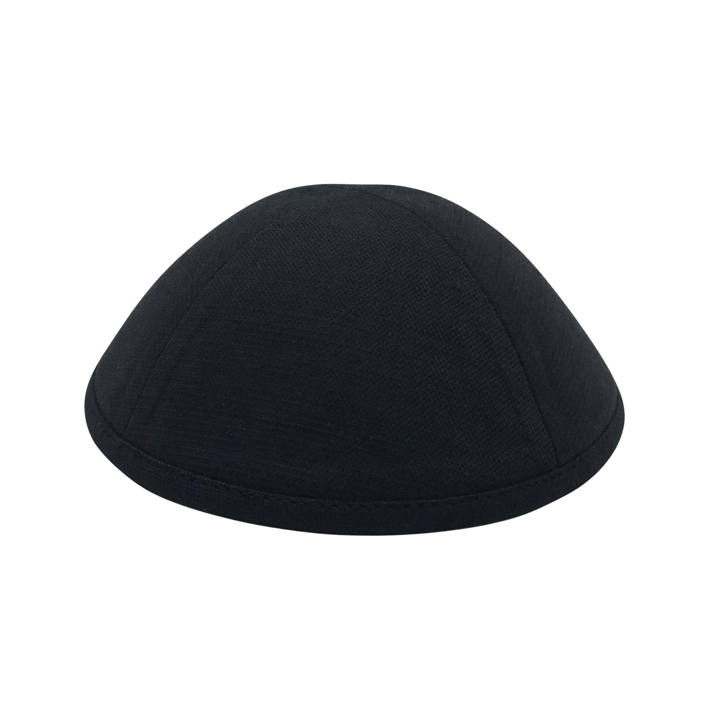 028 Black Fine Linen Kippa, Size 3