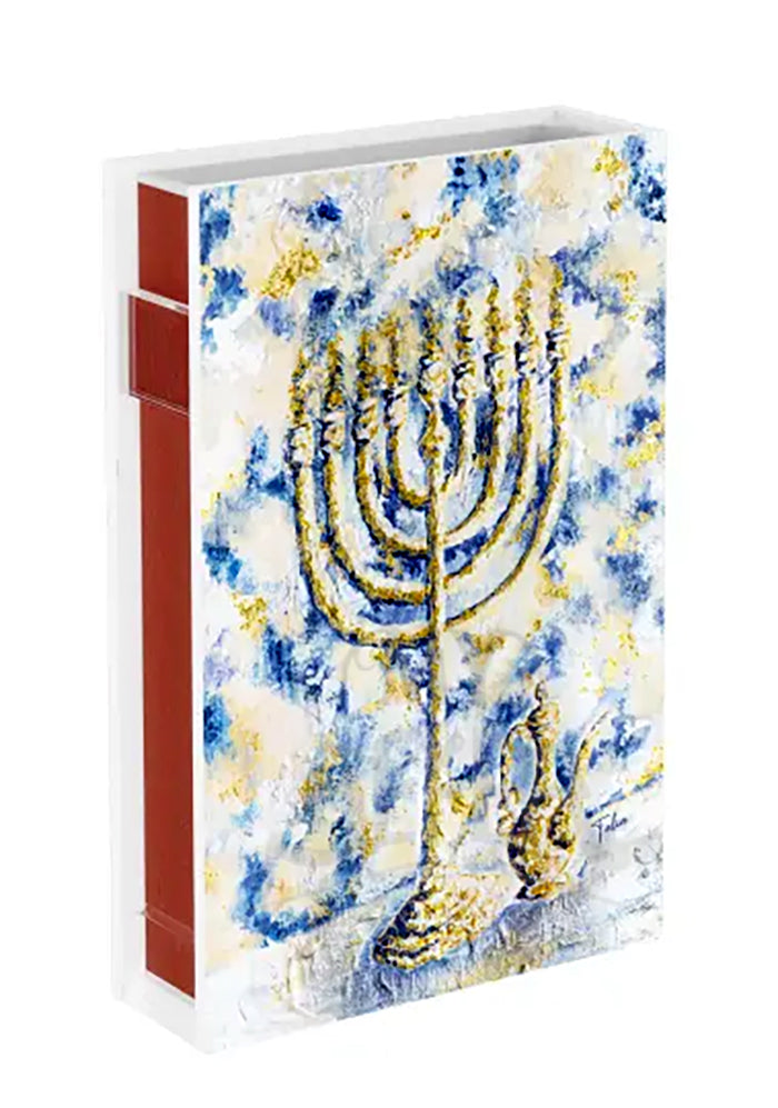 Splash Of Gold Chanukah Matchbox
