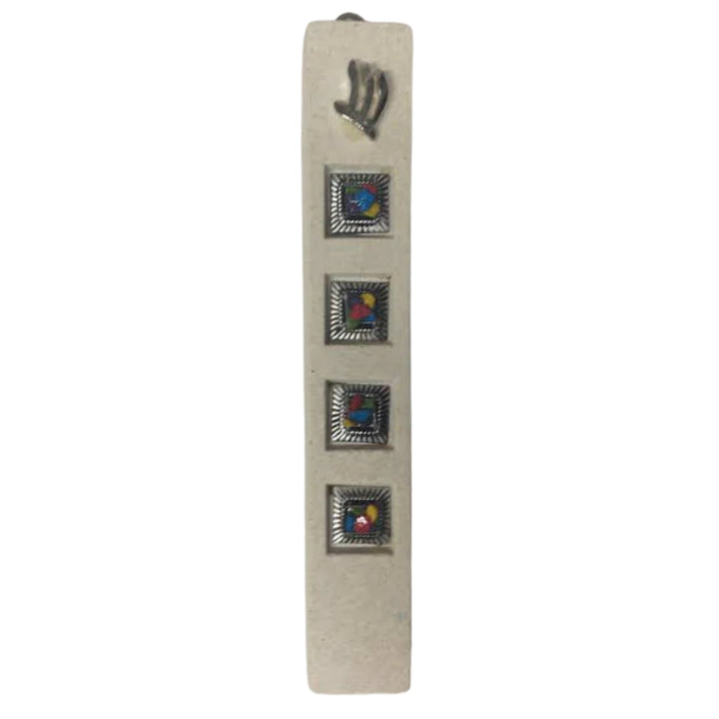 Ceramic Stone Avnei Choshen Mezuzah Case 12cm
