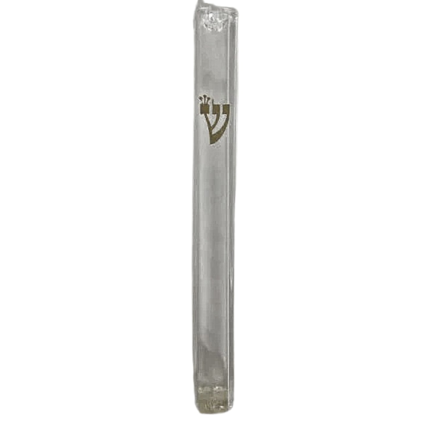 Clear Plastic Mezuzah Case 20cm Gold Shin