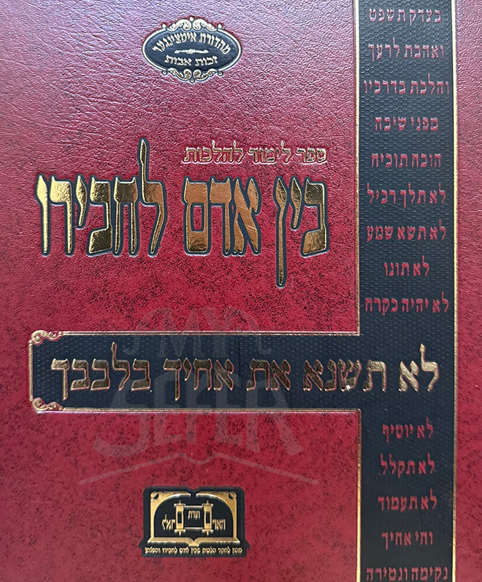 Ben Adam Lechavero / בין אדם לחבירו חלק ב