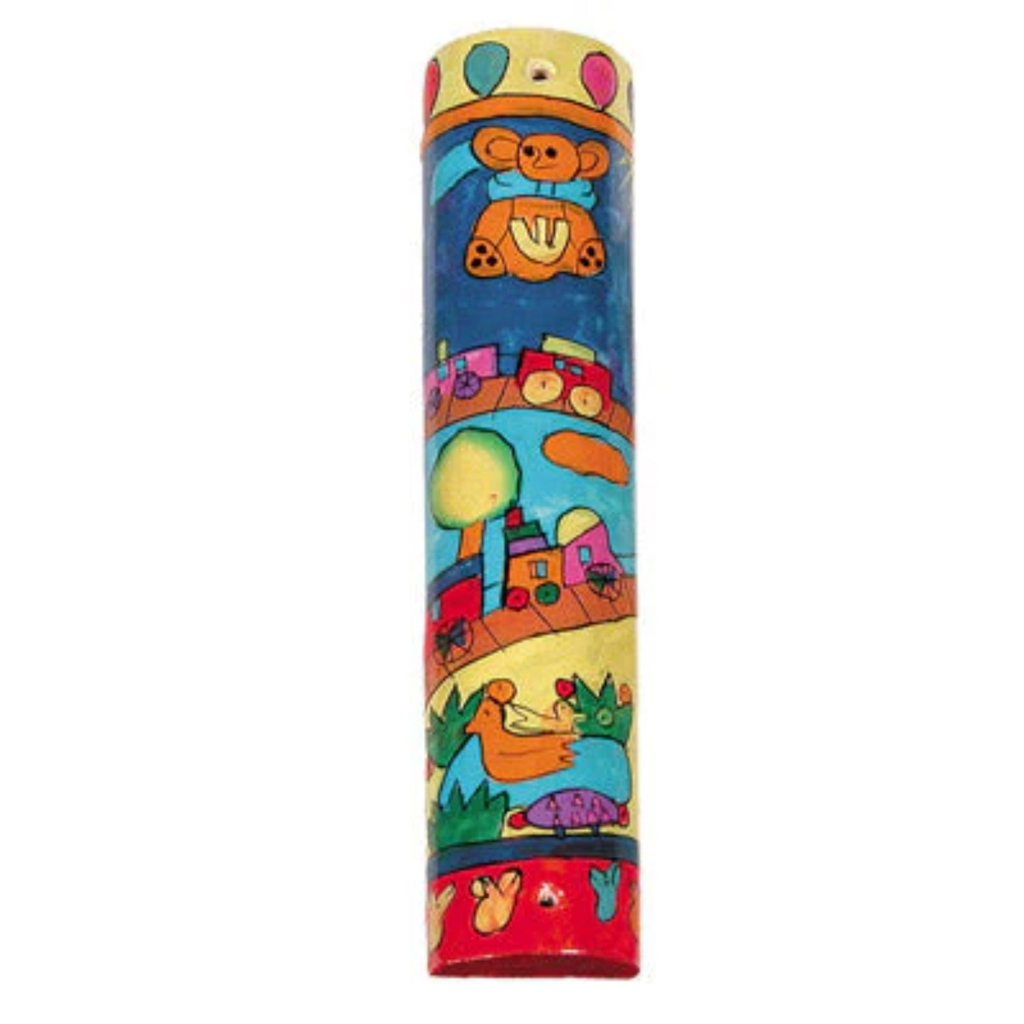 Toys Large Wooden Mezuzah (Round)