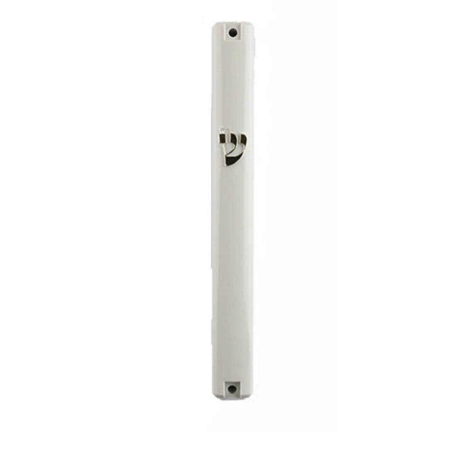 White Plastic Mezuzah Case 15cm