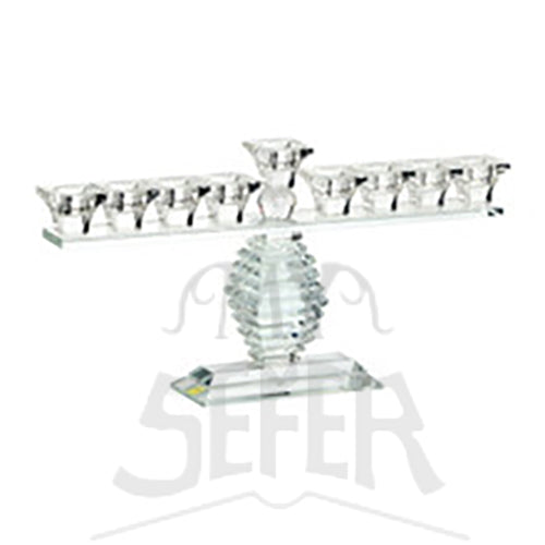 Crystal Menorah-7"H x 13"L