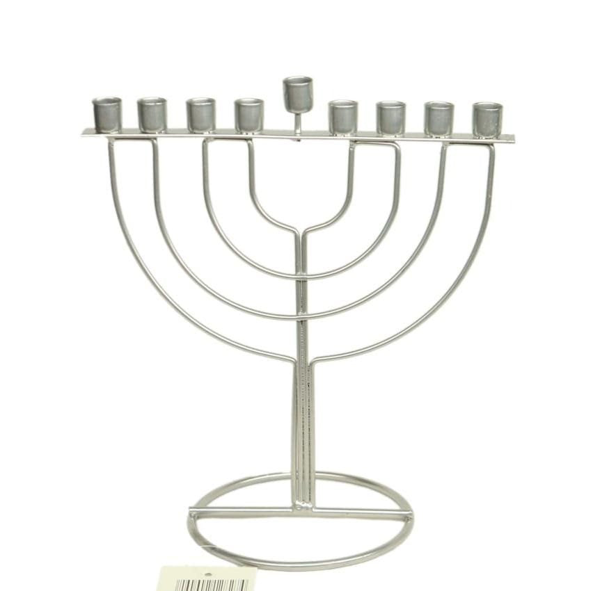 Metal Candle Chanukah Menorah 8"