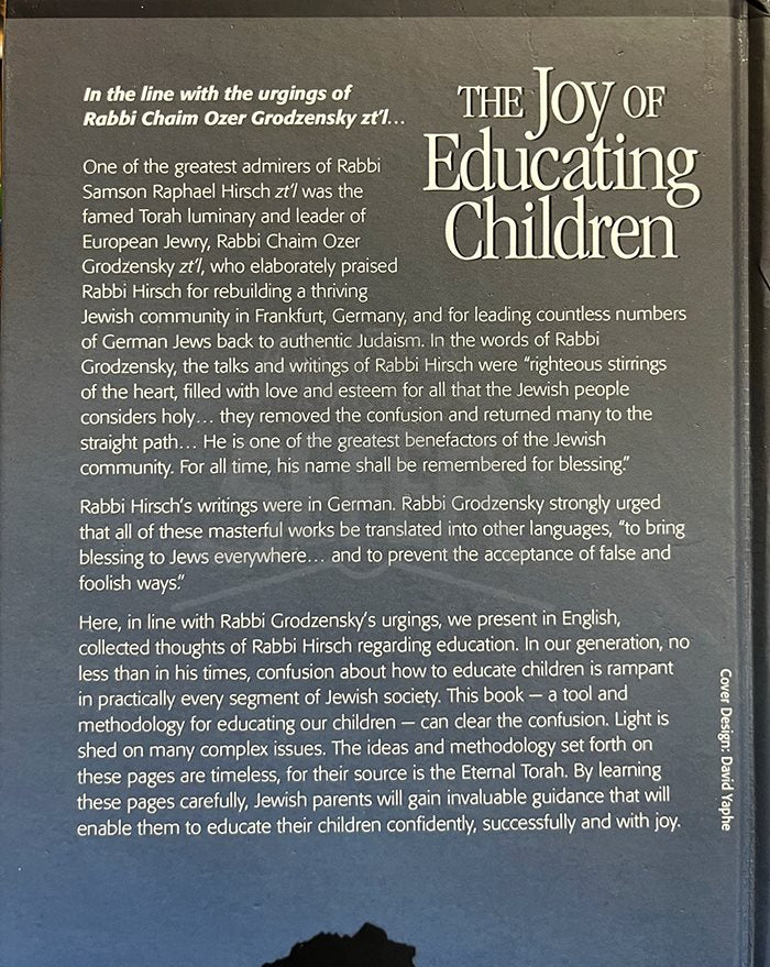 The Joy of Educating Children - Rabbi Samson Raphael Hirsch