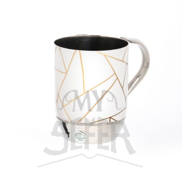 Stainless Steel Wash Cup-Gold White
