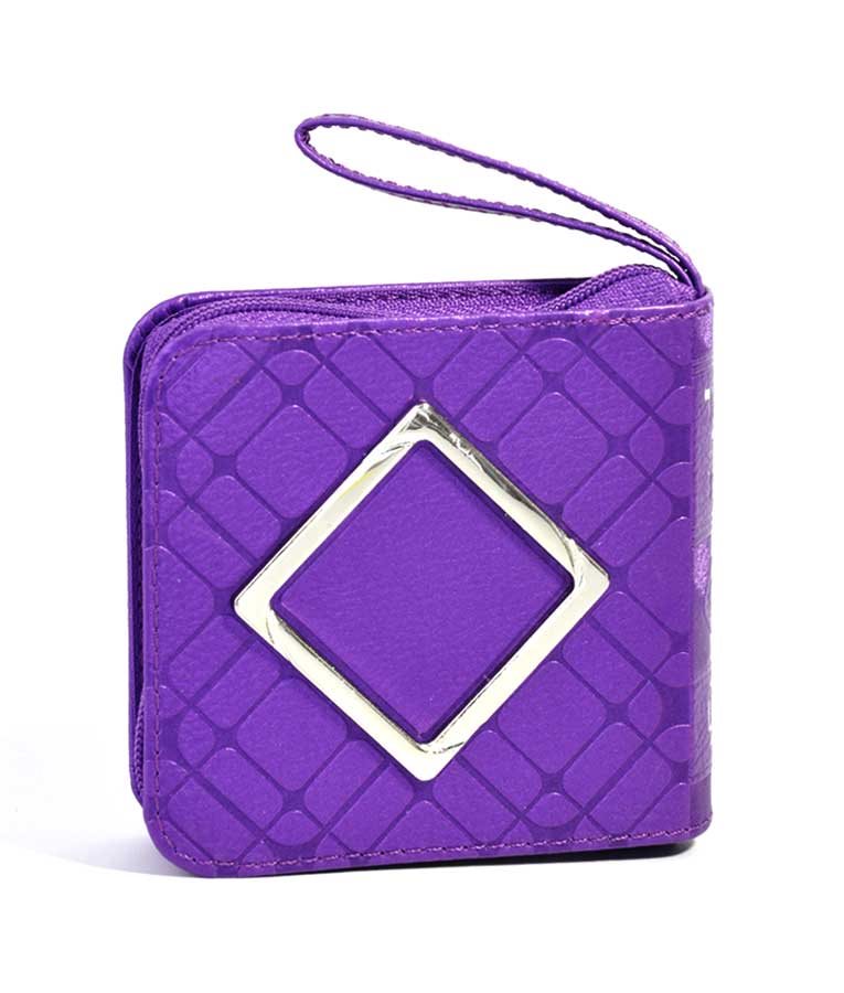 Mini Zipper Siddur Diamond - Purple Ashkenaz