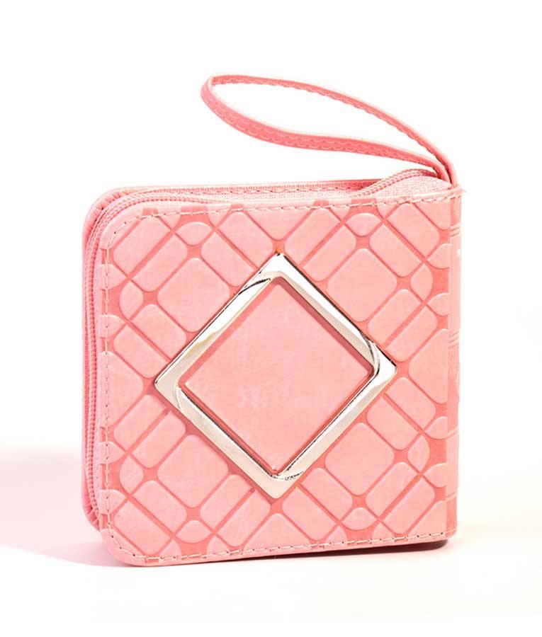 Mini Zipper Siddur Diamond Light Pink Edot Hamizrach