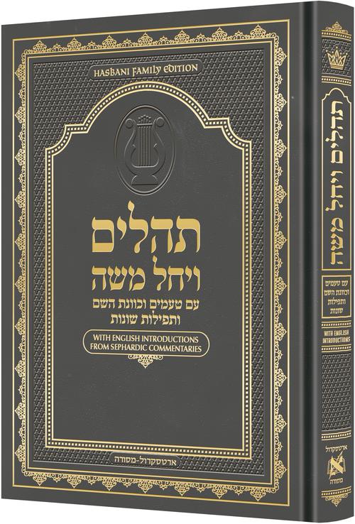 Hebrew Only, Large Type Tehillim with Taamin and Kavanot Hashem - Hasbani Family Edition (Grey)