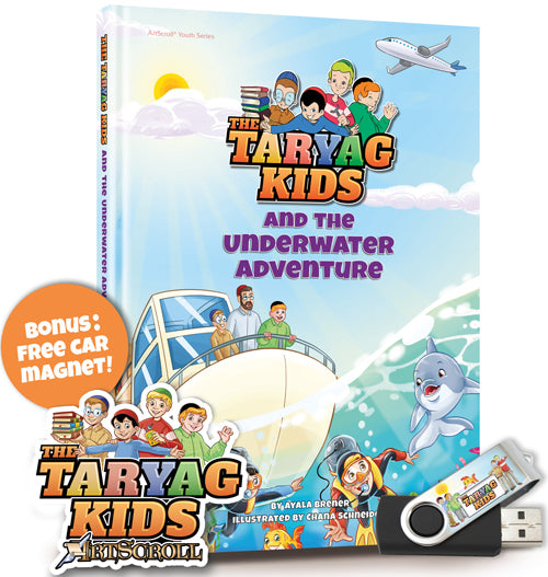 Taryag Kids and the Underwater Adventure Book + USB/Car Stick + Magnet (USB/Car Stick + Book)