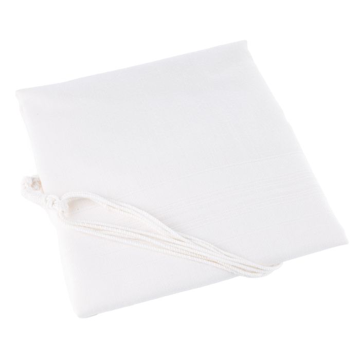 Arba Kanfos Wool Tzitzis White Edition 1 Hole V Neck #18 Avodas Yad Thin