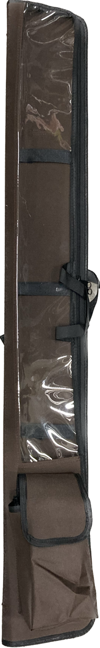 Brown Vinyl Lulav Holder with Shoulder Strap and Etrog Pouch 47" Long