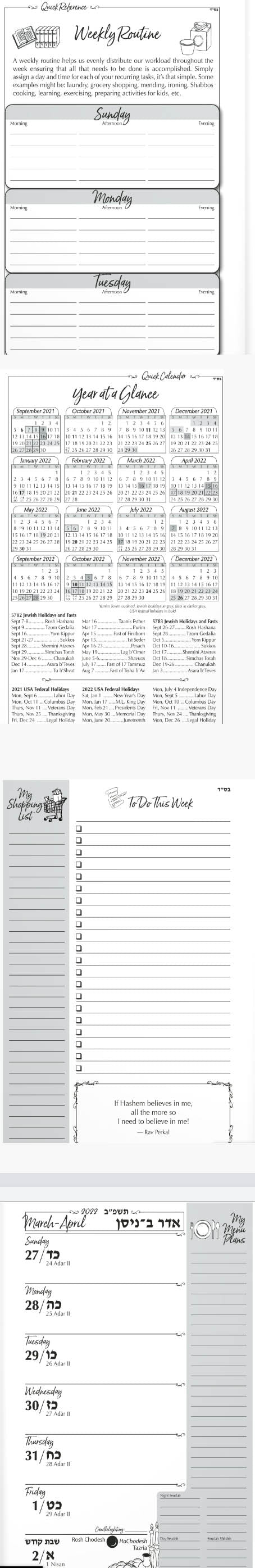 The Balabusta's Daily Organizer 21-22 - Desktop Edition