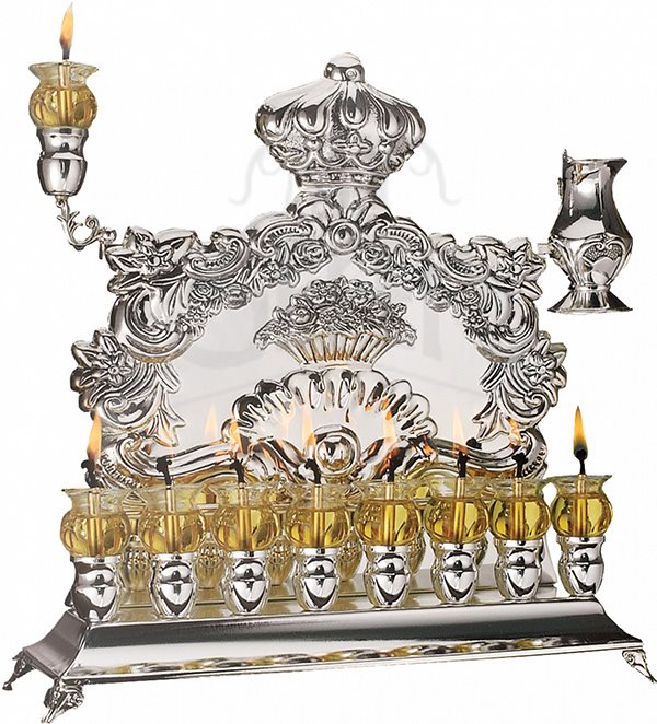 Silver Plated Wall Menorah