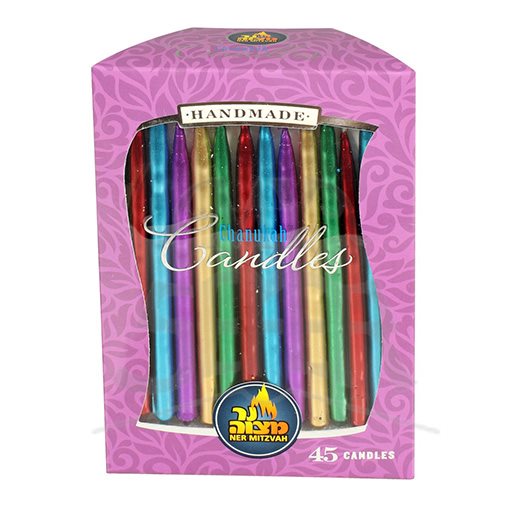 Metallic Multicolor Chanukah Candles