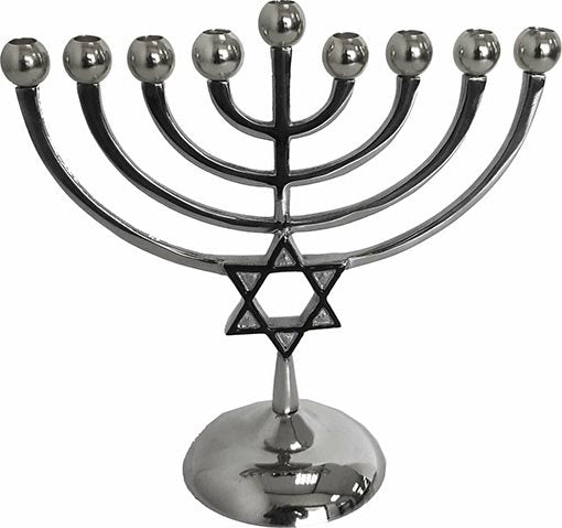 Classic Star Nickle Chanukah Menorah