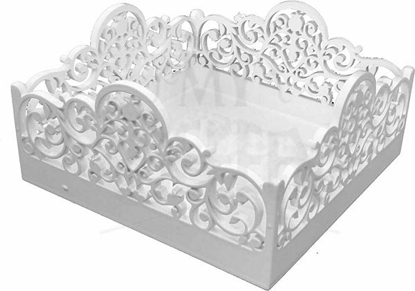 Karshi Wood Napkin Holder-- White
