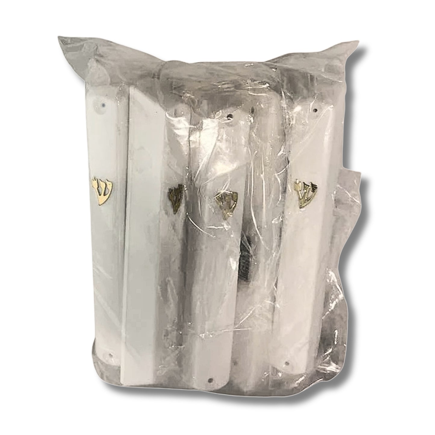 White Plastic Mezuzah Case 12cm-12 Pack