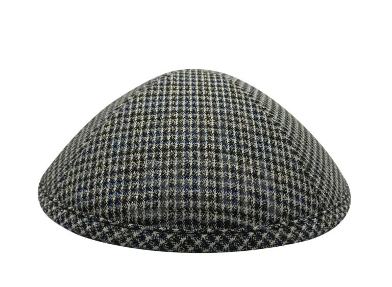 129 B&W Blue Sparkle Kippa