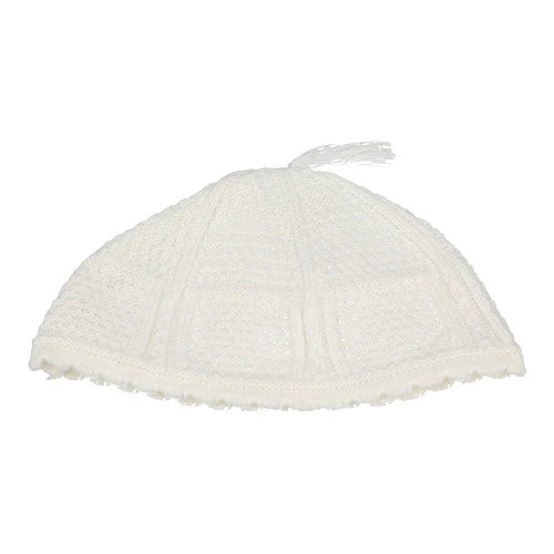 Shluff Kippah White-Yerushalmi