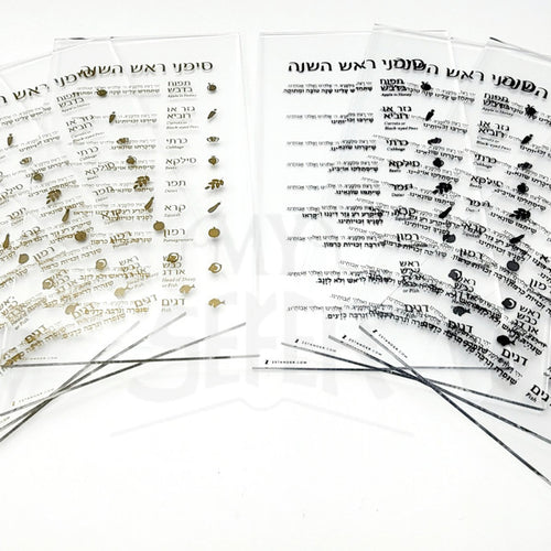 Lucite Rosh Hashana Simanim Card 4