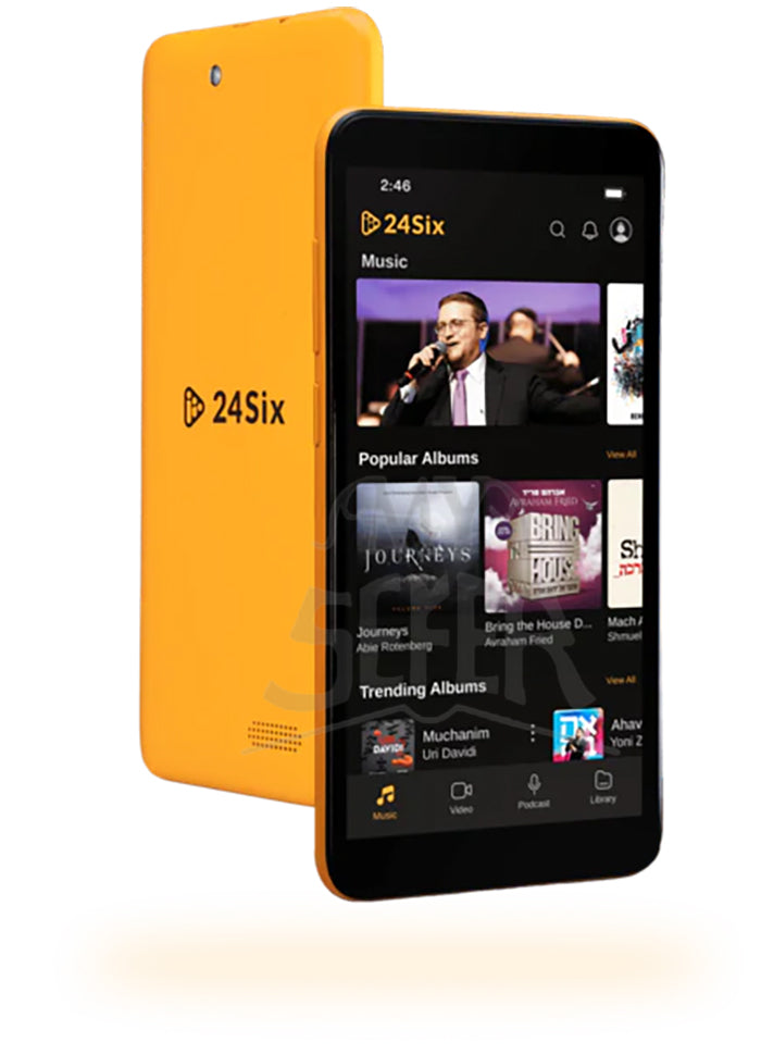 24Six Family Music Player, 100% Kosher Streaming Device - Orange