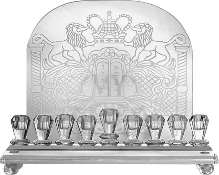 Crystal Wall Menorah 10.5 X 9.5 In.