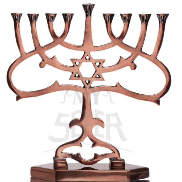 Menorah Antique Copper Glossy