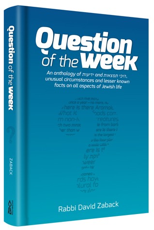 Question of the Week - Rabbi David Zaback