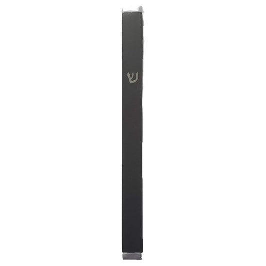 Brushed Metal Mezuzah Case-Black 7cm