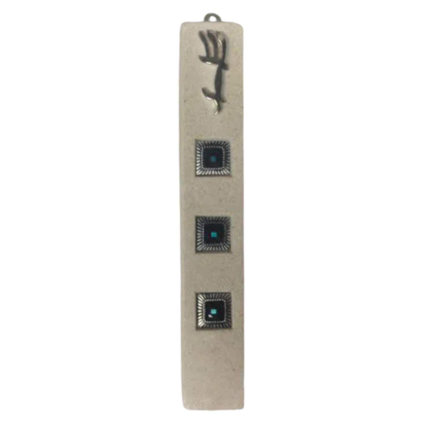 Ceramic Stone Avnei Choshen Mezuzah Case 12cm