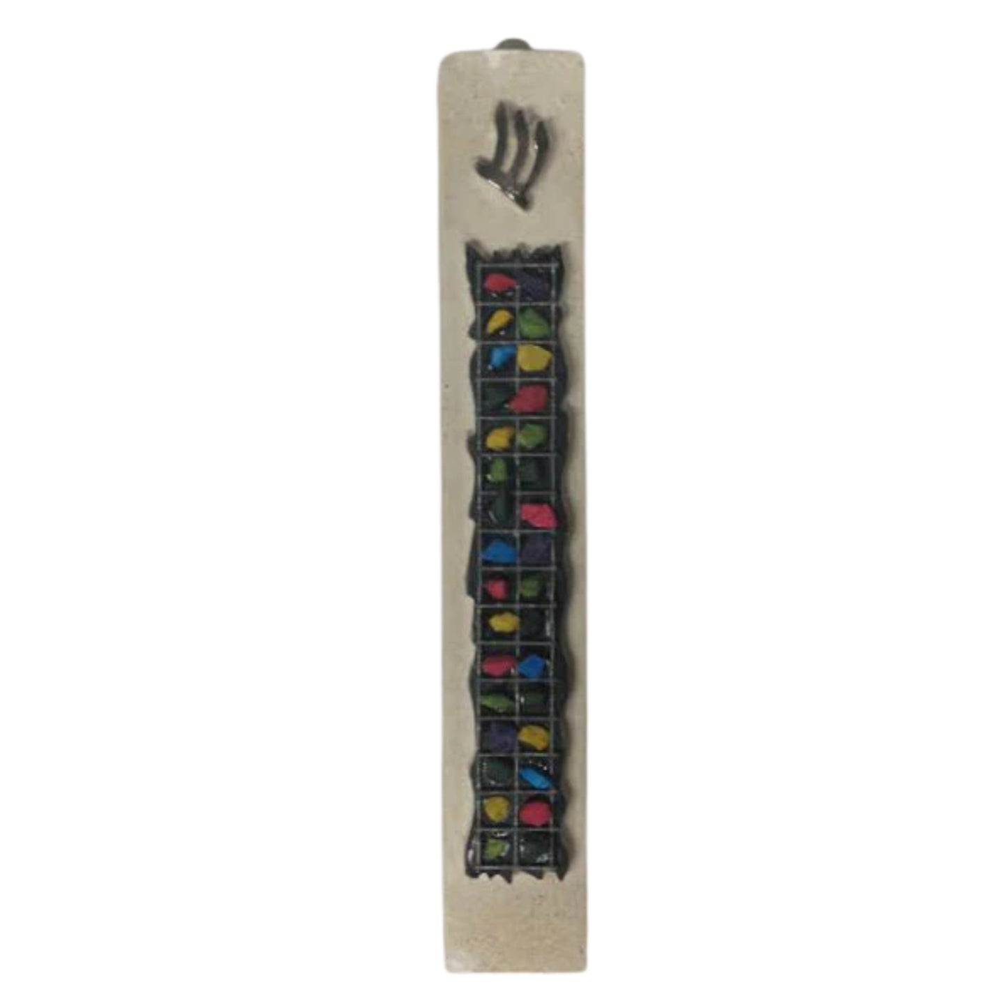Ceramic Stone Avnei Choshen Mezuzah Case 12cm