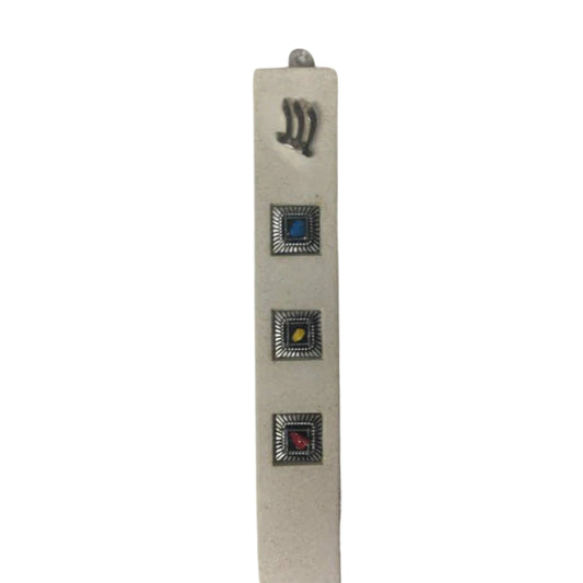 Ceramic Stone Avnei Choshen Mezuzah Case 12cm