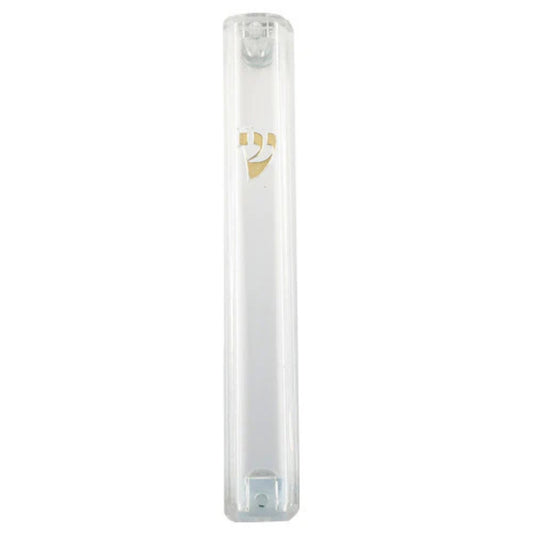 Clear Plastic Mezuzah Case 10cm
