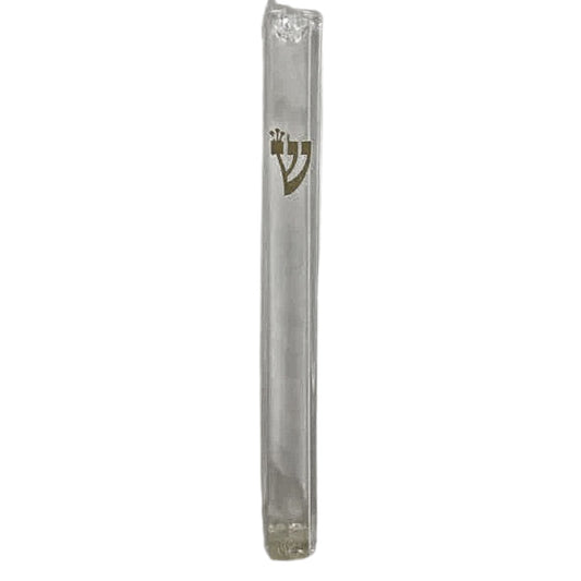 Clear Plastic Mezuzah Case 20cm Gold Shin