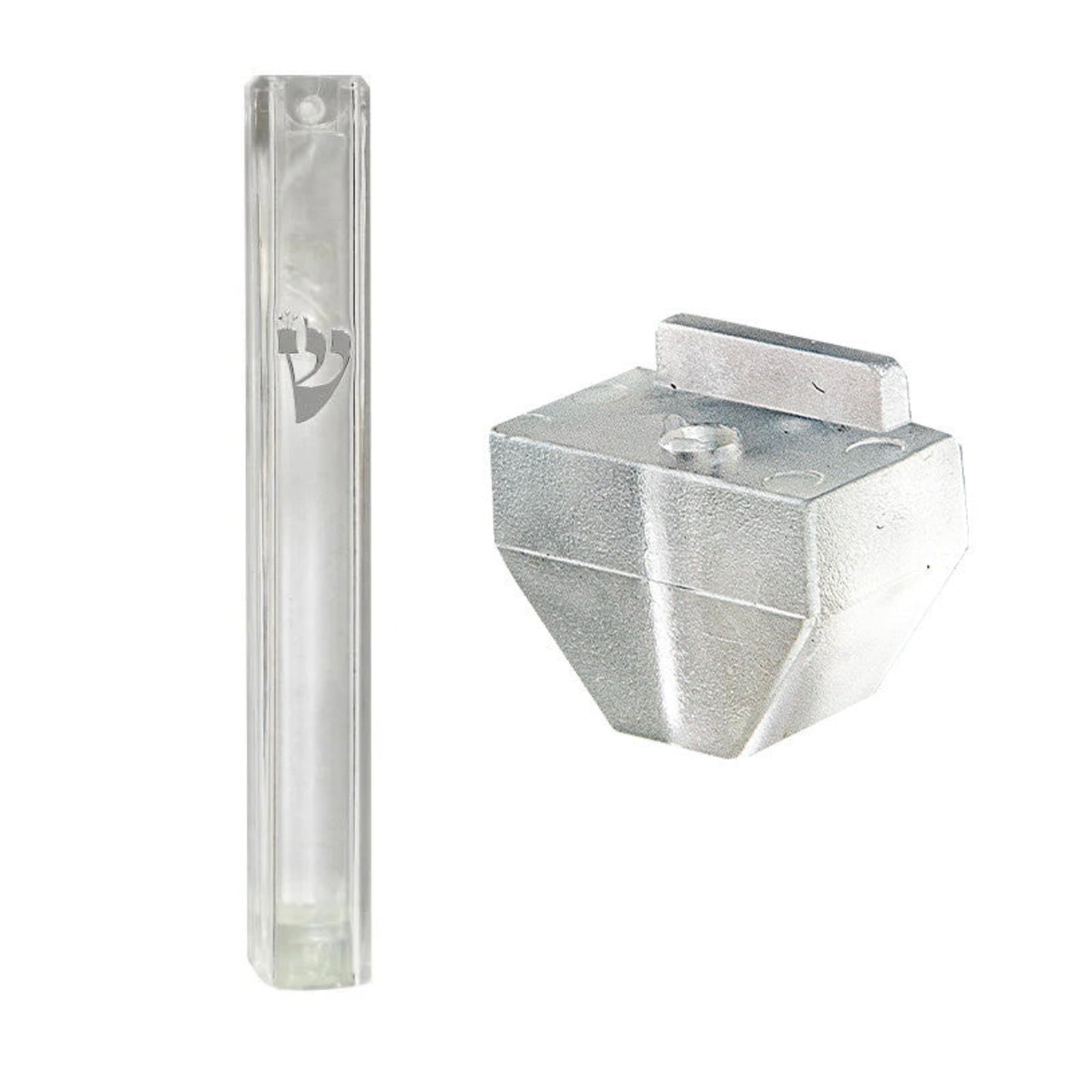 Clear Plastic Mezuzah Case 7cm
