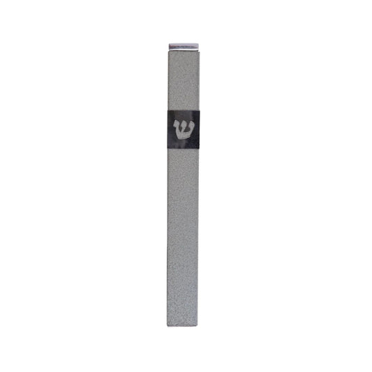 Dark Gray Emanuel Metal Mezuzah Case-- 12cm