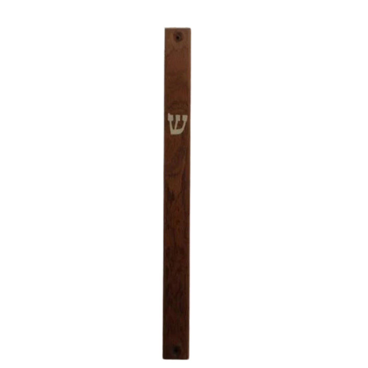 Dark Wood Flat Mezuzah Case 24cm
