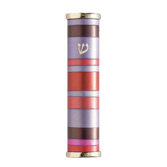 Emanuel Mezuzah Case w/ Rings-Maroon
