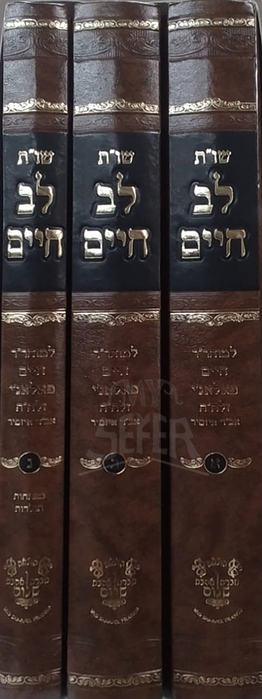 Shut Lev Chaim 3 Volume Set / שו"ת לב חיים ג' כרכים - לרבינו חיים פלאג'י זיע"א / אהבת שלום