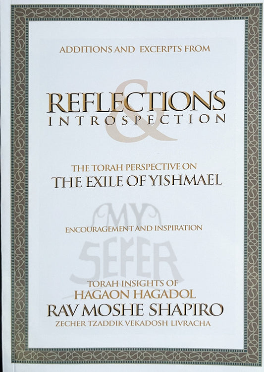 Reflections & Introspection on the Torah Prepective on The Exile Of Yishmael : Rabbi Moshe Shapira - Additions and Excerpts