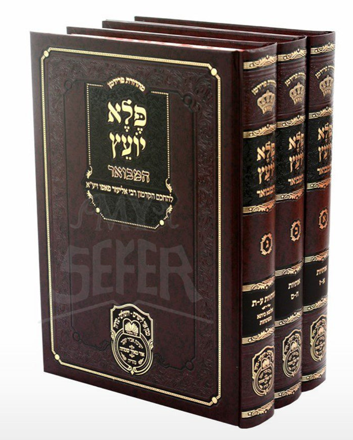 Pele Yoetz Hamevoar 3 Volume Set Oz Vehadar / פלא יועץ המבואר עוז והדר