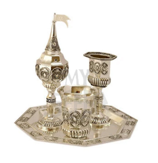 Traditional Havdalah Set with Jerusalem Motif