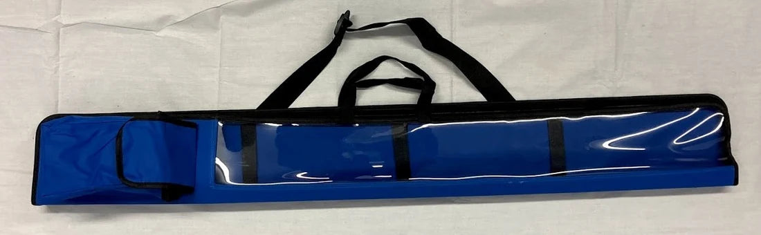 Blue Vinyl Lulav Holder with Shoulder Strap and Etrog Pouch 47" Long