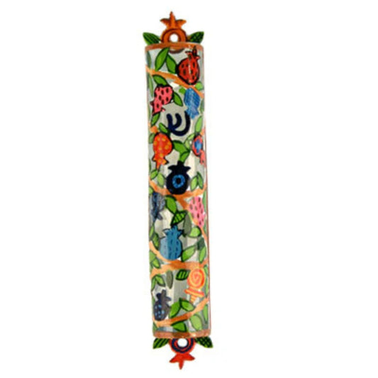 Laser Cutout Mezuzah Pomegranate