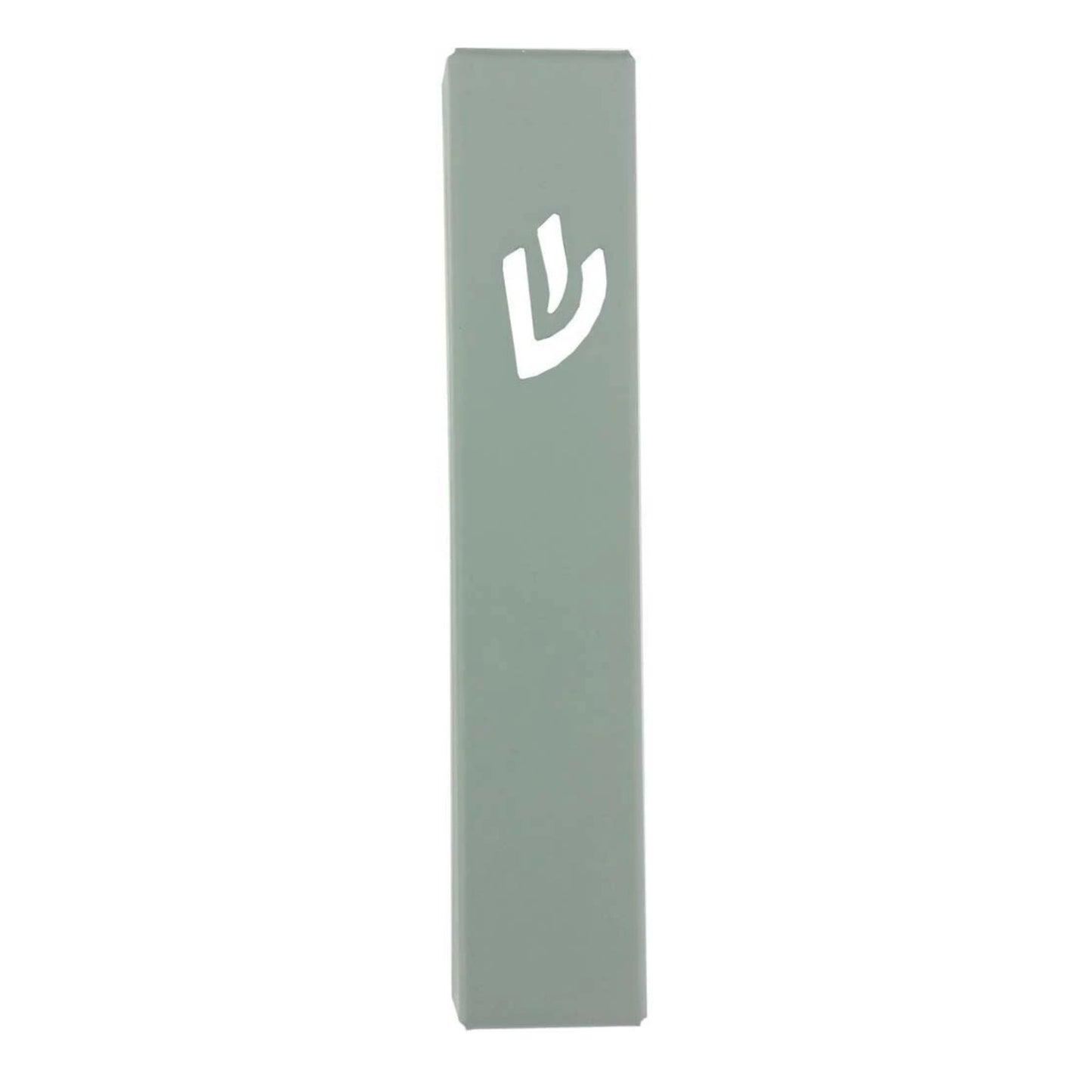 Light Blue Laser Cut Metal Mezuzah Case 12cm