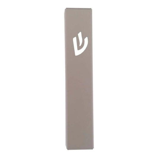 Mocha Laser Cut Metal Mezuzah Case 12cm