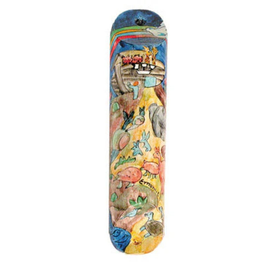 Noah's Ark Animals Large Wooden Mezuzah (Round)